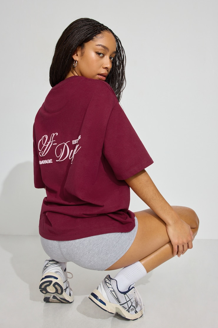 Oversized Boyfriend Tee Red